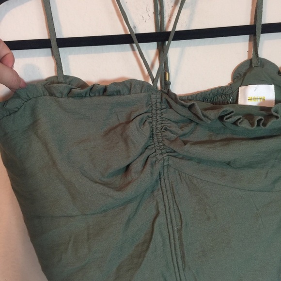NWOT Anthro Maeve Olive Sunset View Halter Top - Picture 6 of 7
